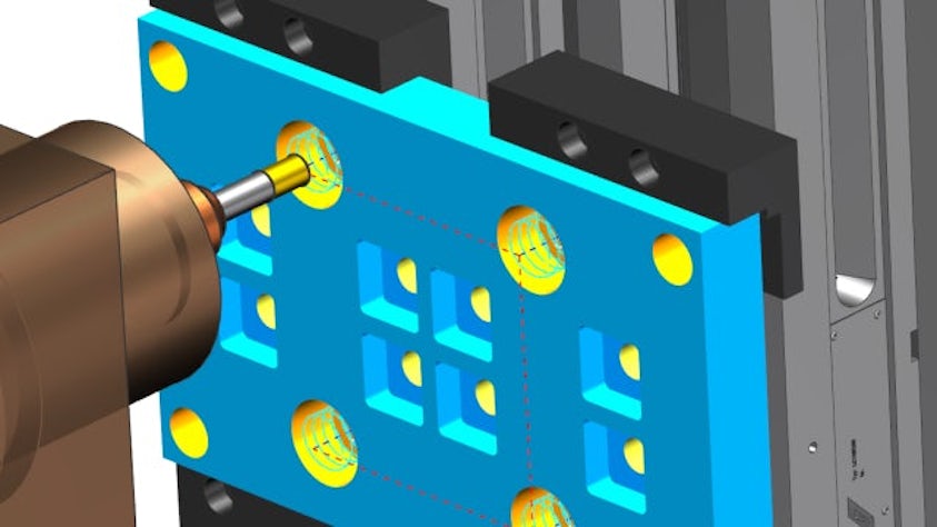 Graphic of mold plate machining